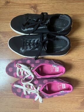 Two for one! Two Pair Designer Sneakers, Size 6.5